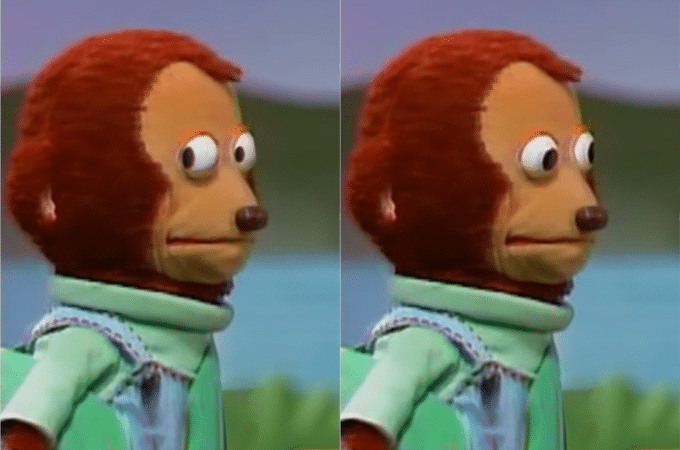 monkey puppet meme