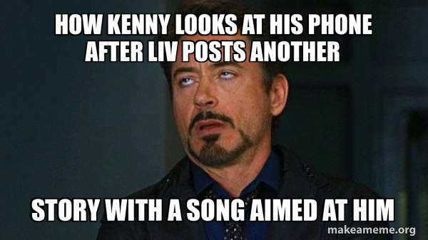 Kenny-reacts-to-livs-story-with-another-song-diss Tony Stark Eye Roll Meme: Why the Internet Still Can’t Get Enough